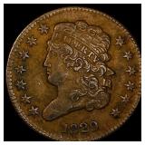 1829 Copper Half Cent CHOICE AU