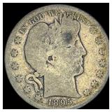 1895-S Silver Barber Half Dollar LIGHTLY  CIRCULA