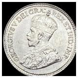 Canada 1920 Silver 5 Cents CLOSELY UNCIRCULATED