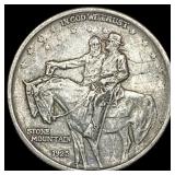1925 Silver Half Dollar Stone Mountain NEARLY UNCI