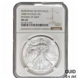 2008-W Rev 07 Silver Eagle NGC MS69