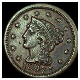 1847 Braided Hair Large Cent NEARLY UNCIRCULATED