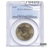 1959 Franklin Half Dollar PCGS MS65 FBL
