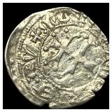 1382-1395 Hungary Mary Silver Denier CLOSELY UNCIR