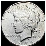 1934 Silver Peace Dollar LIGHTLY CIRCULATED