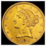 1889 $5 Liberty Head Half Eagle UNCIRCULATED