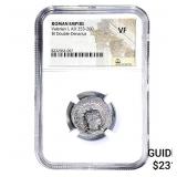 Roman Valerian I, AD 253-260 BI Dbl-Denarius NGC