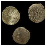 [3 Coins] Pratihara 780-980 AD SIlver Drachm NEAR