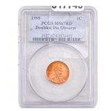 1995 Lincoln Memorial Cent PCGS MS67 RD DDO