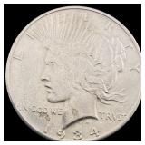 1934-S Silver Peace Dollar CLOSELY UNCIRCULATED