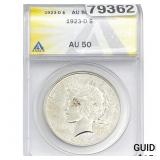 1923-D Silver Peace Dollar ANACS AU50