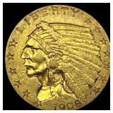 1908 Indian Head $2.50 Gold Quarter Eagle CLOSELY