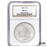 1882 Morgan Silver Dollar NGC MS65