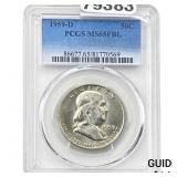 1959-D Franklin Half Dollar PCGS MS65 FBL