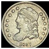 1837 Capped Bust Half Dime NEARLY  UNCIRCULATED