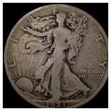 1921-S Walking Liberty Half Dollar NICELY  CIRCUL