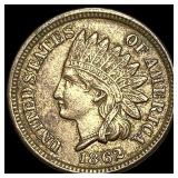 1862 Copper-Nickel Indian Head Cent CLOSELY UNCIRC
