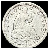 1854 Seated Liberty Half Dime LIGHTLY CIRCULATED