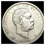 1883 Hawaii Silver 1/2 Dollar LIGHTLY CIRCULATED