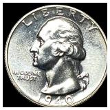 1940 Silver Washington Quarter GEM BU