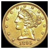 1895 Liberty Head Half Eagle $5 Gold UNCIRCULATED