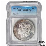 1878 7TF Rev 78 Morgan Silver Dollar ICG MS63 PL