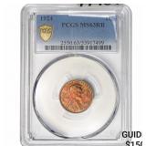 1924 Wheat Cent PCGS MS63 RB