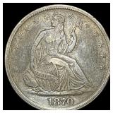 1870-S Silver Half Dollar NEARLY UNCIRCULATED
