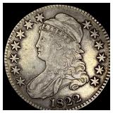 1822 Capped Bust Half Dollar ABOUT UNCIRCULATED