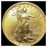 1908 No Motto $20 Saint-Gaudens Gold Double Eagle