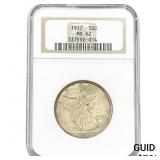 1917 Walking Liberty Half Dollar NGC MS62