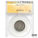 1896-O Barber Quarter ANACS G4