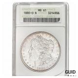 1880-O Morgan Silver Dollar ANACS MS61