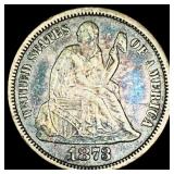 1873 Seated Liberty Dime NEARLY UNCIRCULATED