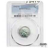 1943-S Wheat Cent PCGS MS66