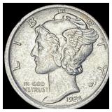 1924-D Silver Mercury Dime CLOSELY  UNCIRCULATED