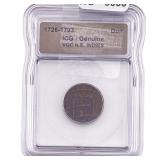 1726-1793 VOC N.E. Indies Duit ICG Genuine