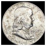 1963-D Silver Half Dollar Franklin UNCIRCULATED