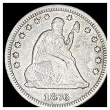 1876-CC Silver Quarter Dollar NEARLY  UNCIRCULATE