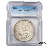 1902 Morgan Silver Dollar ICG MS63