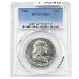 1961 Franklin Half Dollar PCGS MS64