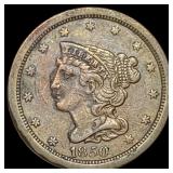 1850 Braided Hair Half Cent CLOSELY UNCIRCULATED