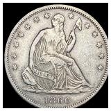 1860 Seated Liberty Half Dollar NEARLY UNCIRCULATE