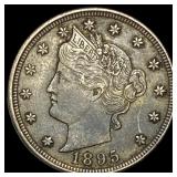 1895 Liberty Head Nickel NEARLY UNCIRCULATED