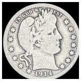 1914-S Barber Silver Quarter NICE CIRC