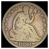 1853-O Silver Seated Liberty Half Dollar  NICELY