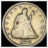 1875-S Silver Twenty Cents LIGHTLY CIRCULATED
