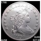 1798 Draped Bust Dollar CHOICE AU