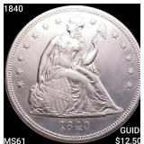 1840 Seated Liberty Dollar UNCIRCULATED