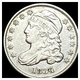 1834 Capped Bust Dime NEARLY UNCIRCULATED